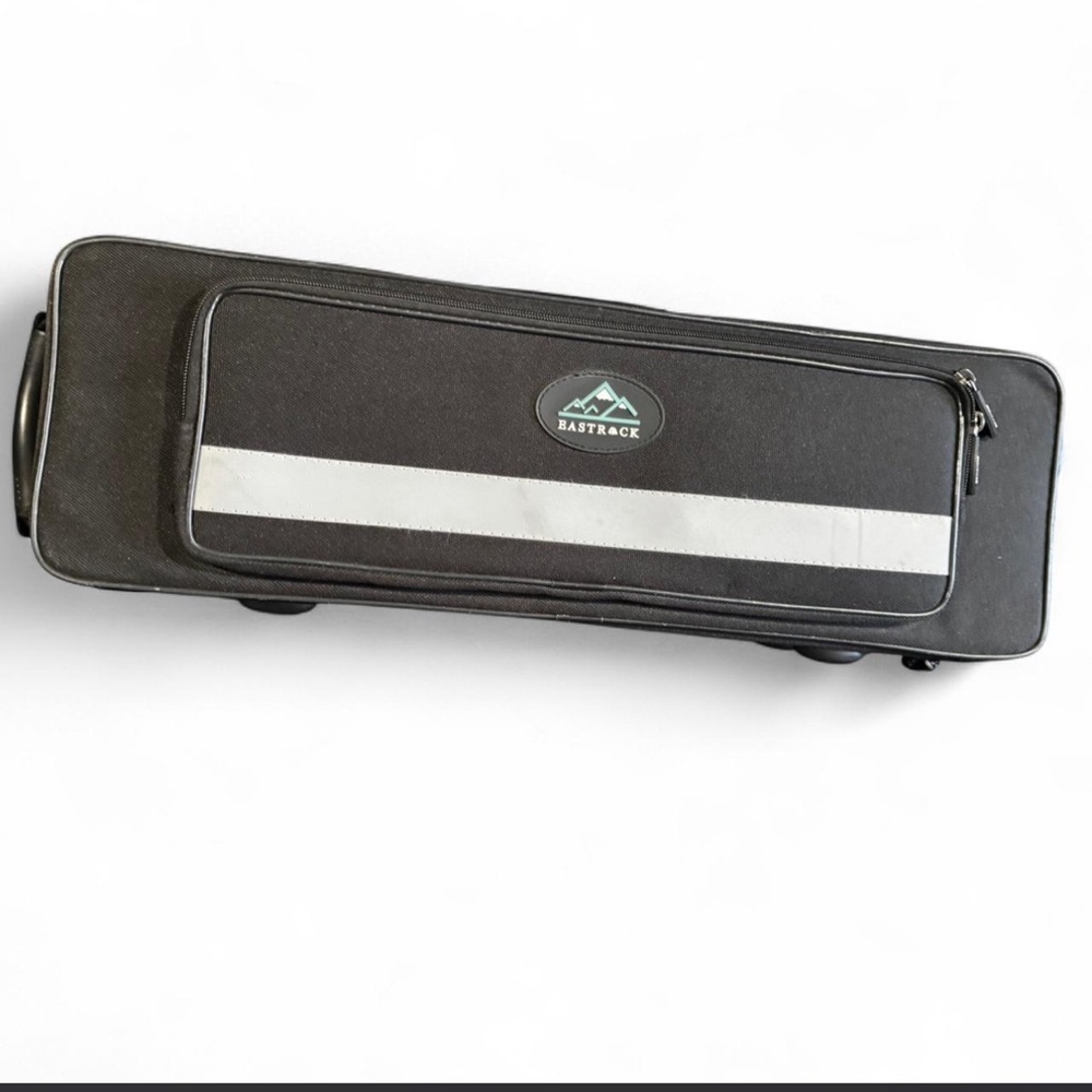 Black Travel Case with White Reflective Stripe. Carrying Case,